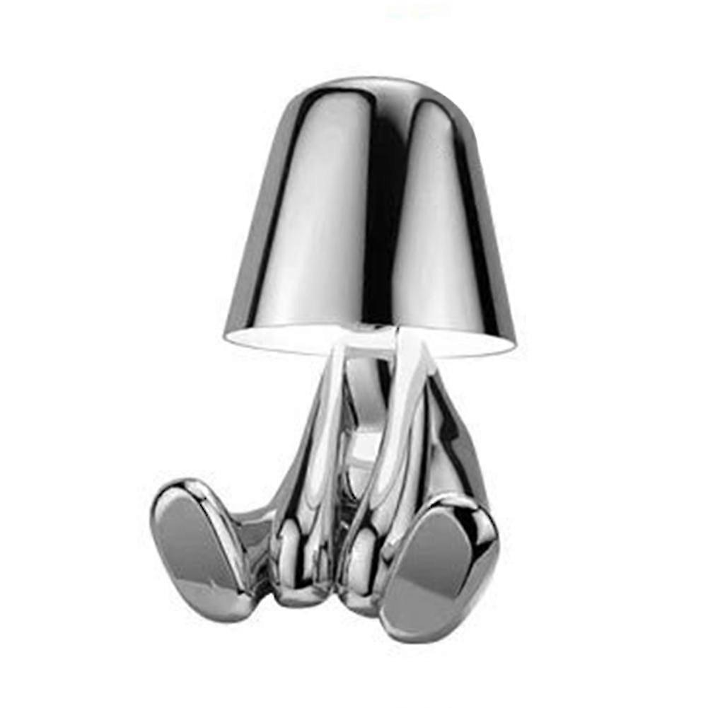 Led Touch Table Lamp Nordic Themed Warm Light Little Golden Man Night Light Study Room Desk Bedside Table Lamp