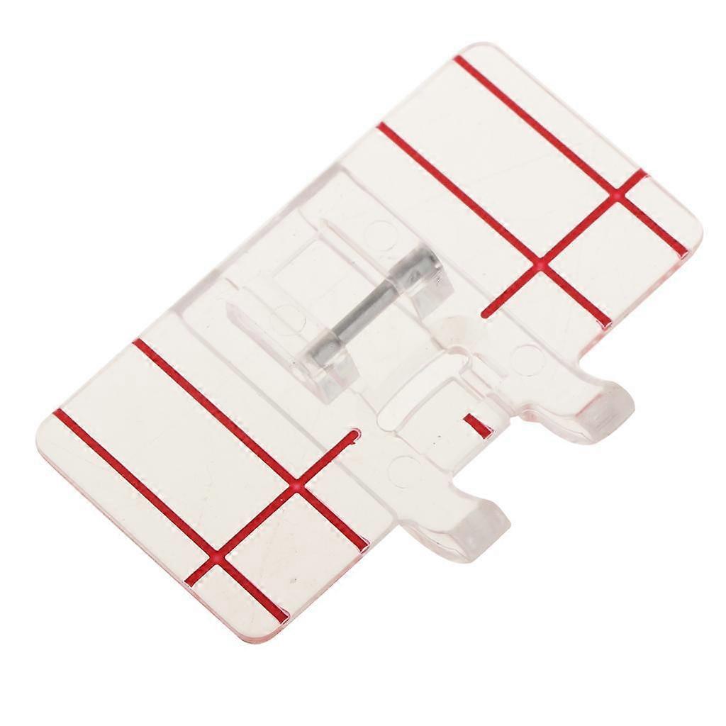 7x Plastic Foot for Parallel Stitches in Clear Plastic for Household Sewing Machine