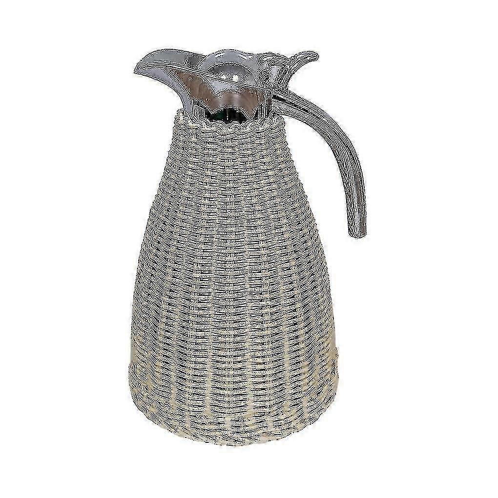 Enjoy Freshly Brewed Coffee Anytime Coffee Thermal Carafe Rattan Tea