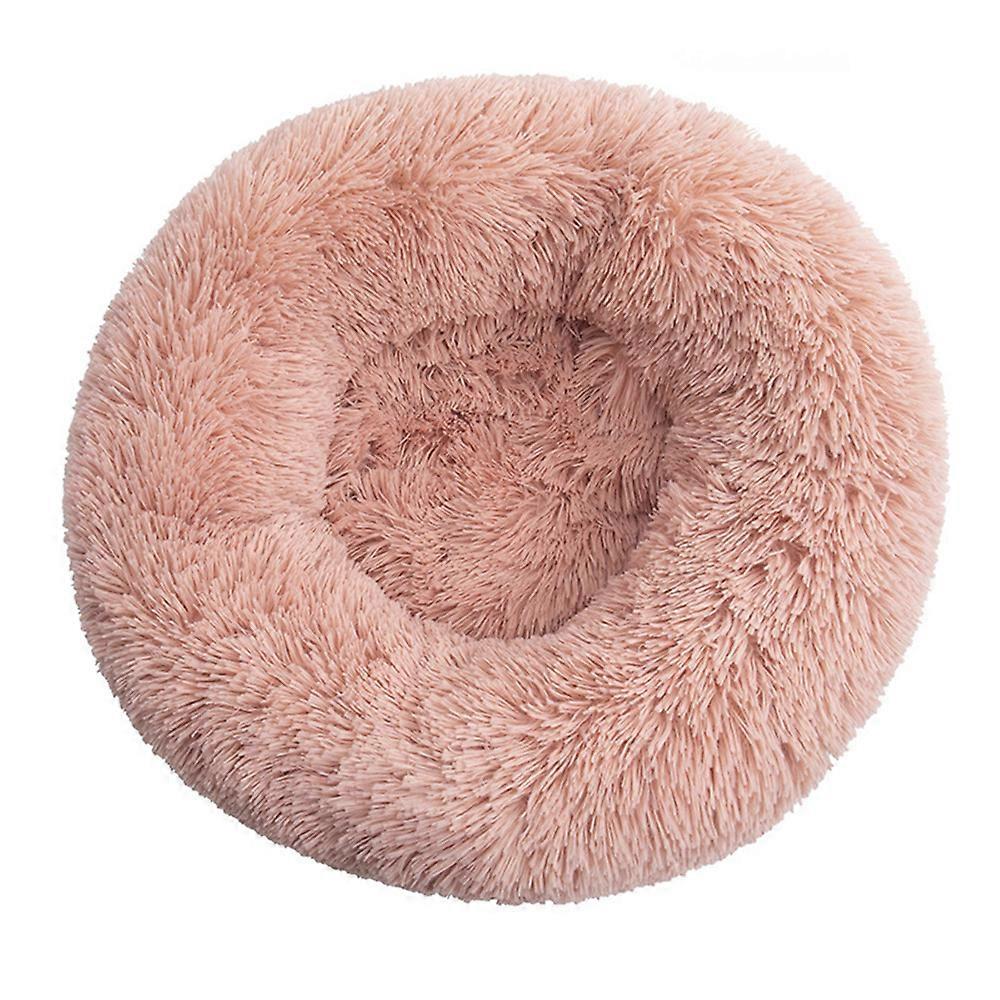 Pet Dog Shelter With Non-Slip Bottom Round Plush Bed Cushion Cat Nest Diameter 40Cm