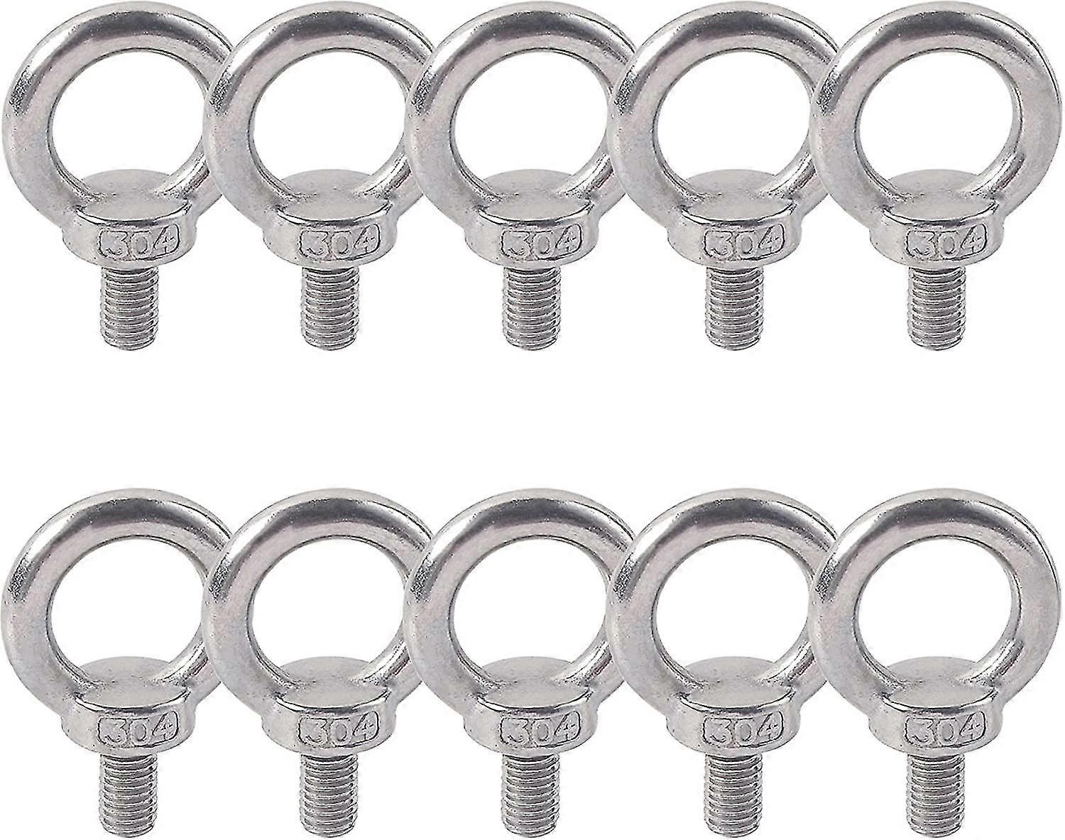 Øyebolt 304 Rustfritt Stål Mannlig Gjenge 10pcs