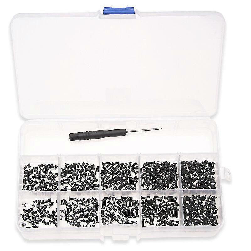 500pcs Mini Km Countersunk Head Cross Phillips Screws M2-M3 Series Black Machine Screw Distribution Installation Tool