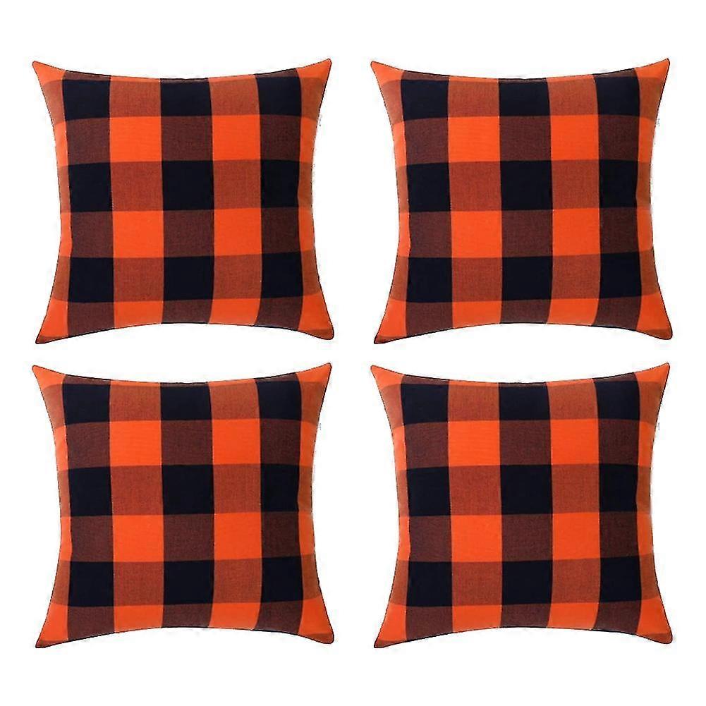 Halloween Fall Throw Pillow Covers Set of 4 Farmhouse Decorative Square Pillow Cover Cushion Pillow