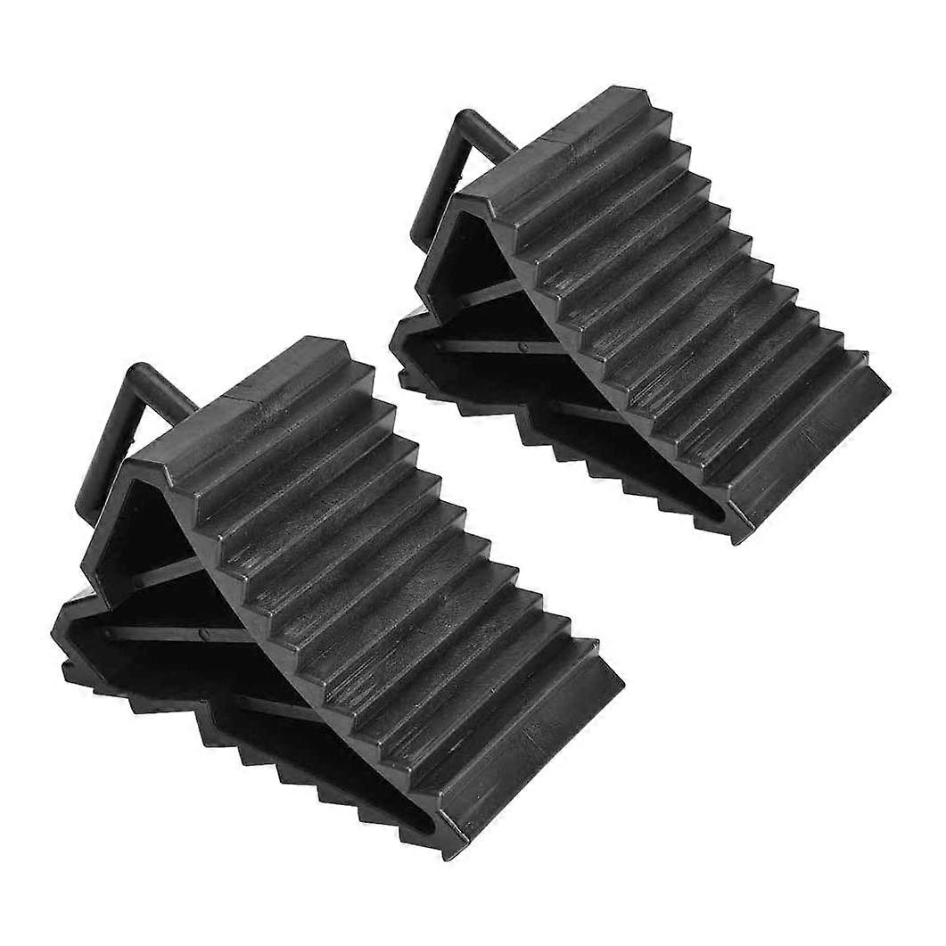 Plastic wheel chock with handle Set of 2 pieces