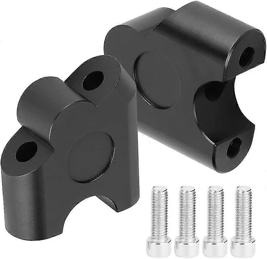 Handlebar Riser,2pcs 22mm Universal Motorcycle Handlebar Bar Grip Rear Handlebar Clamp Move Mount Adapter(black)