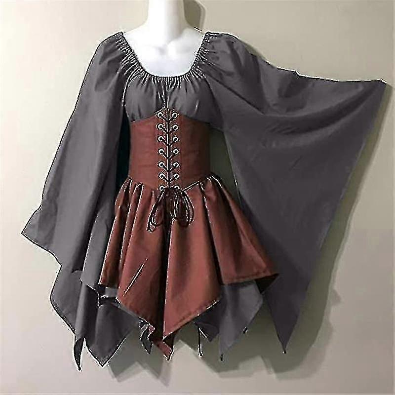 Women's Medieval Renaissance Costumes Pirate Corset Dress Women Flare Sleeve Traditional Irish Short Dress | Fruugo SA Women's Medieval Renaissance Costumes Pirate Corset Dress Women Flare Sleeve Traditional Irish Short Dress | Fruugo SA