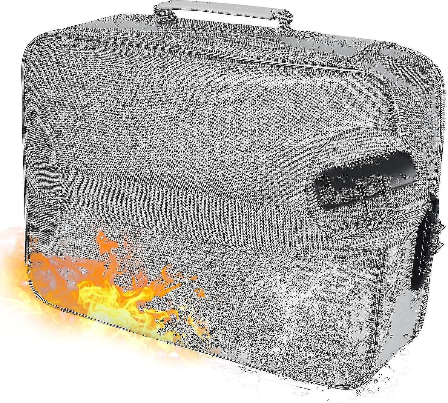 Fireproof Document Organizer With Lock,with Waterproof Zipper-c