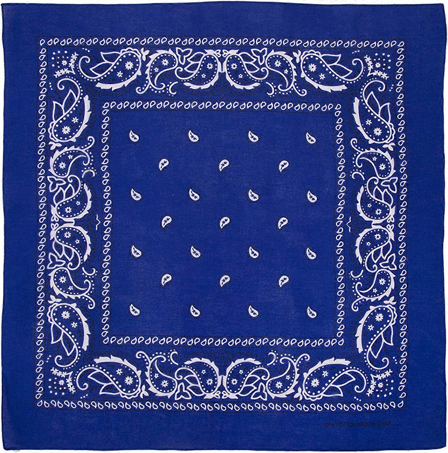 Pañuelo grande de algodón Paisley (22" x 22")