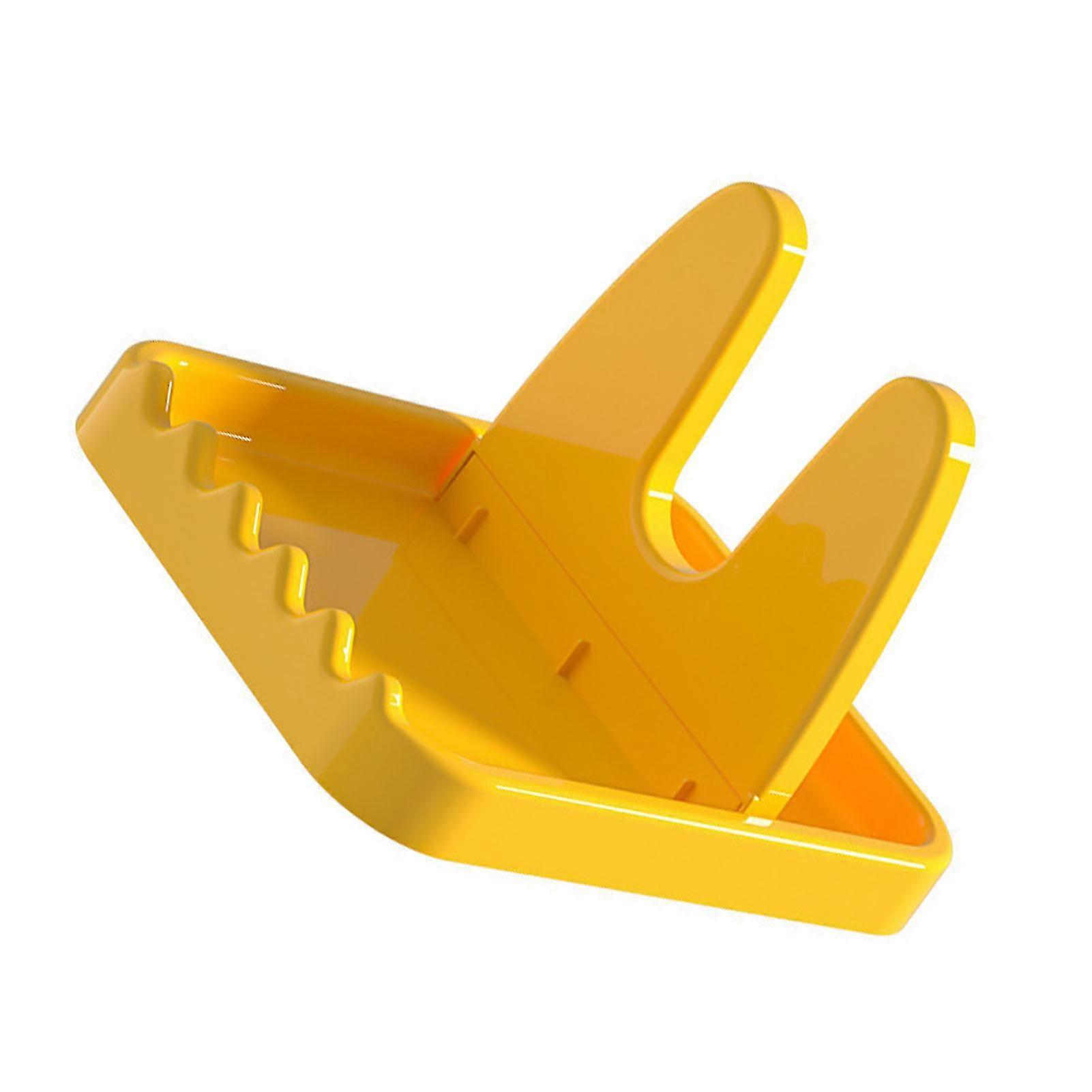 Foldable Pot Lid Rack and Kitchen Organizer for Spoons Forks Spatulas Tableware Yellow