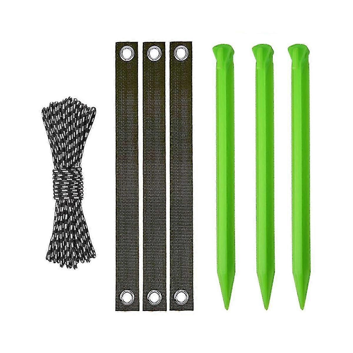 Tree Stakes, Tree Stakes And Supports For Young Trees, Tree Straightening Kit With 3 Tree Straps, Tree Stakes Green Kit