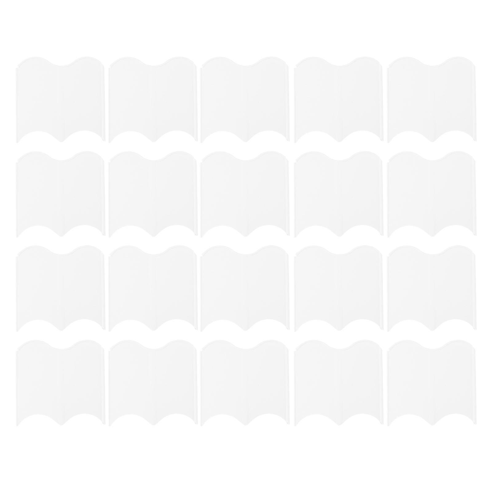 Landscaping Edging Border Kit - 20PCS Interlocking Weatherproof White Edging