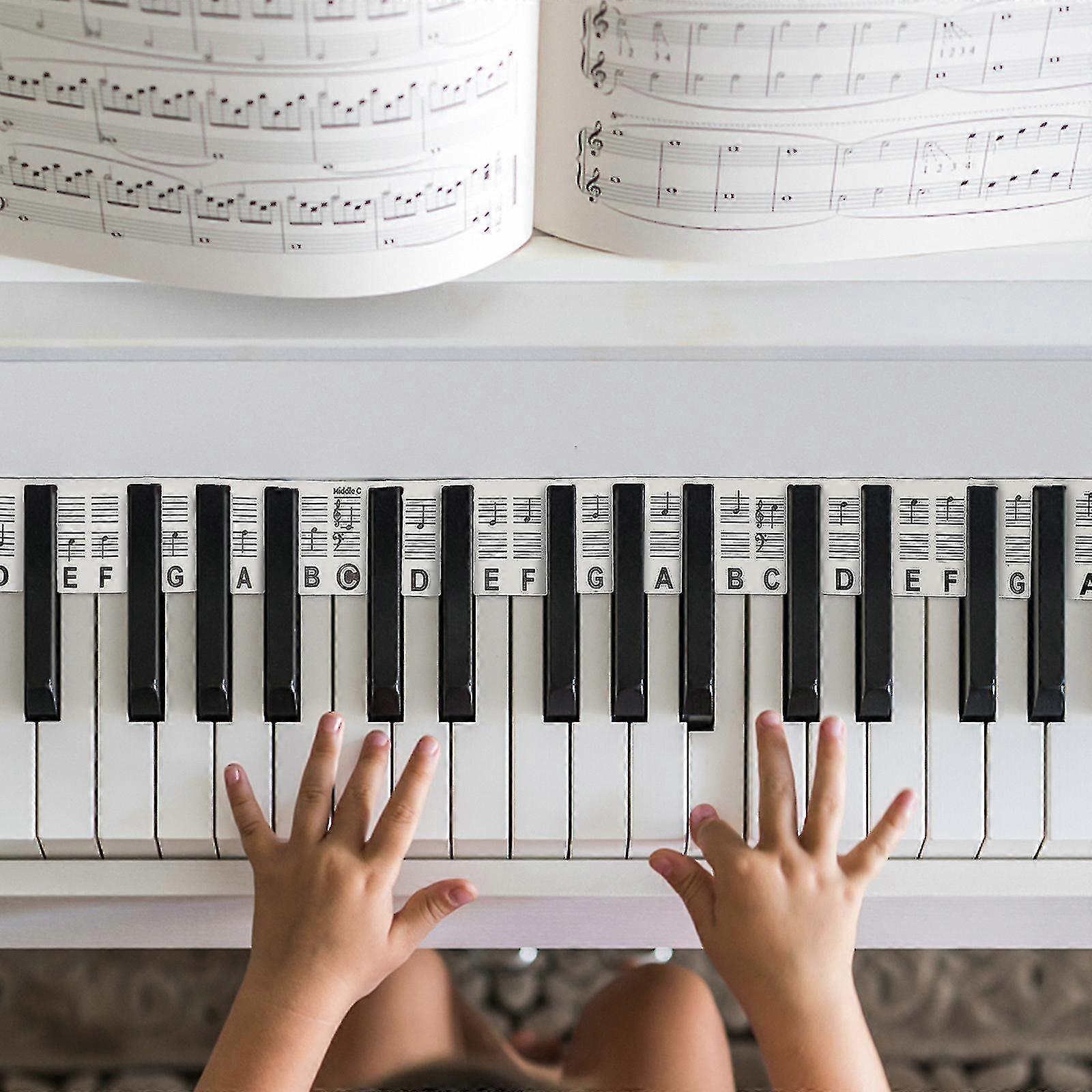 88 Key Piano Keyboard Notes Chart Beginner Finger Practice Guide Teaching Aid