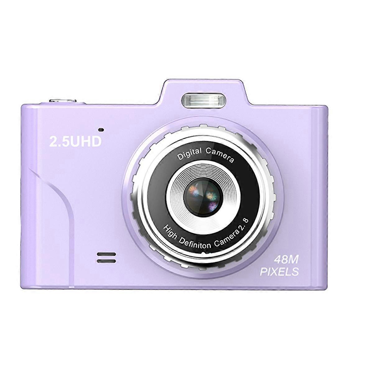 1080P Kid Camera 48MP Dual Lenses 8X Optical Zoom Mini 2.8in TFT Screen Great Boys Girls Kids-Purple