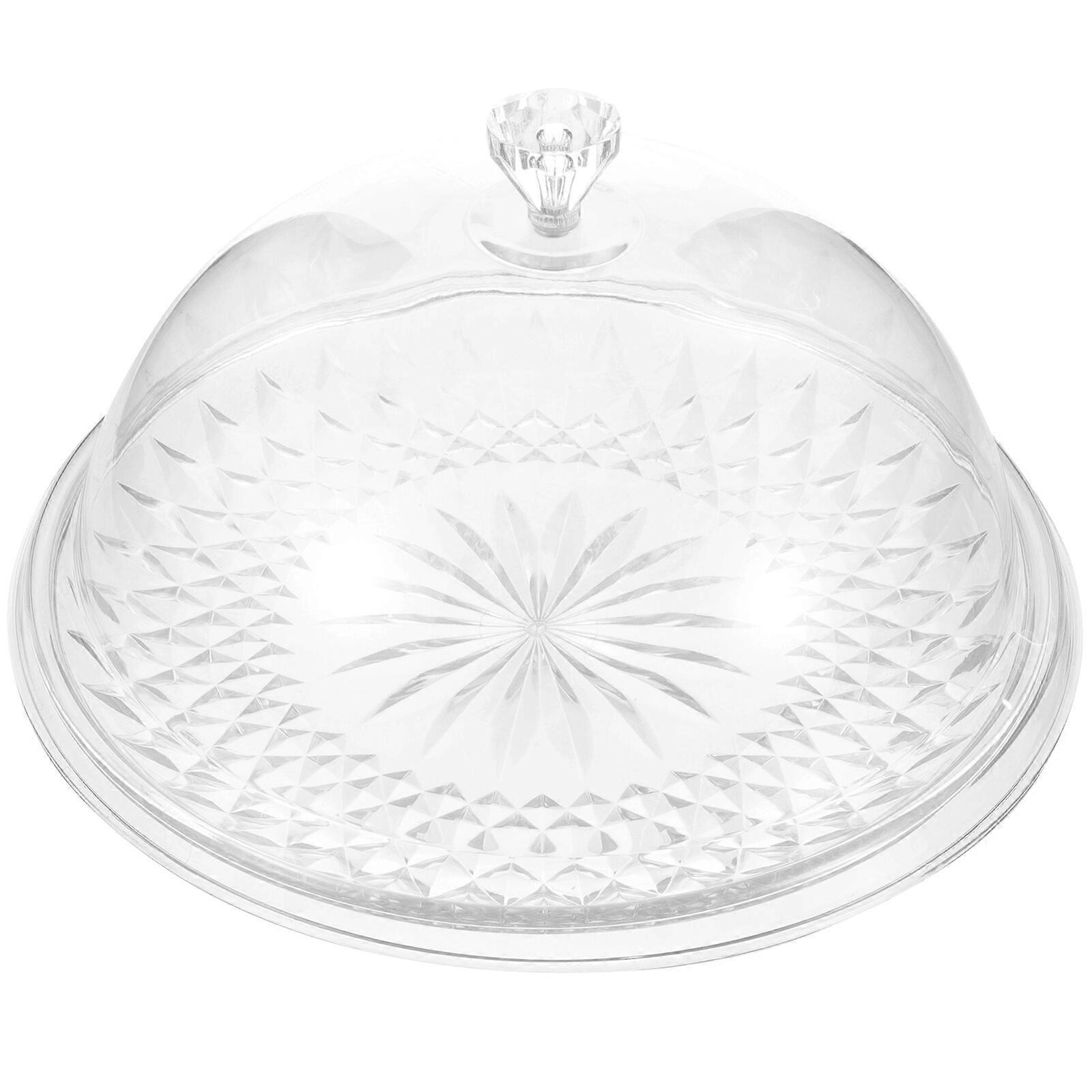 Round Cake Tray with Dome Clear Cake Display Tray Dessert Serving Tray Cake Plate