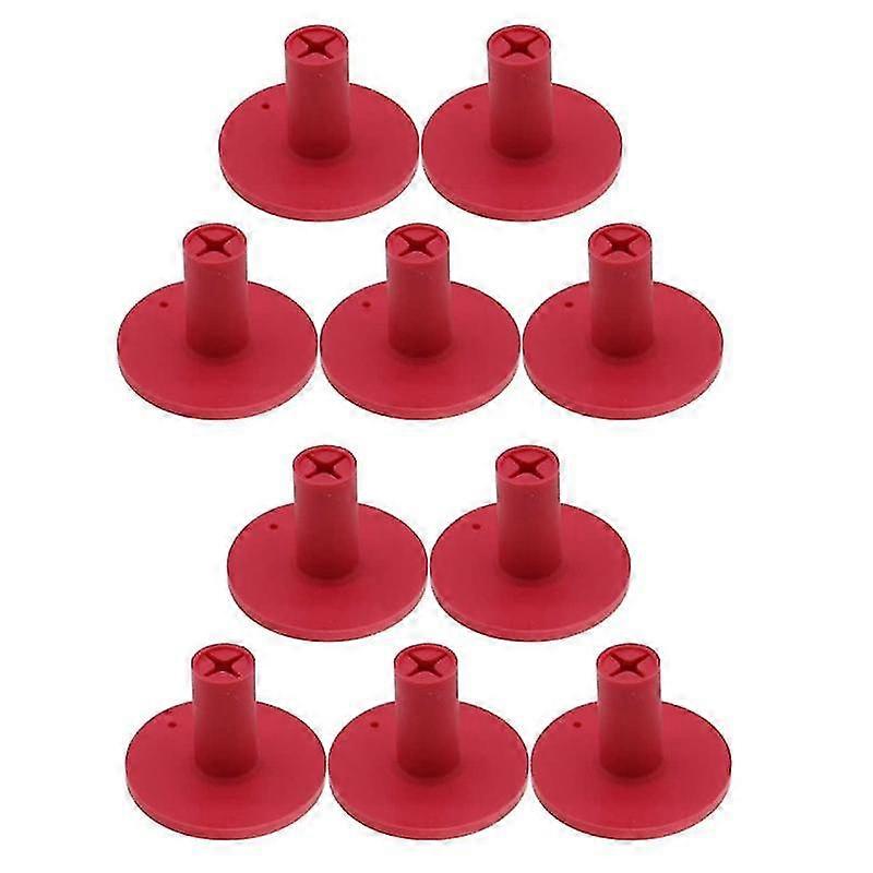 10pcs Golf Tpr Tee Holder Set For Golf Driving Range Tee,Red
