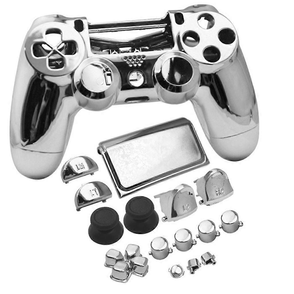 For  Slim Controller Chrome Plating Housing for Shell for Case Full Set Buttons