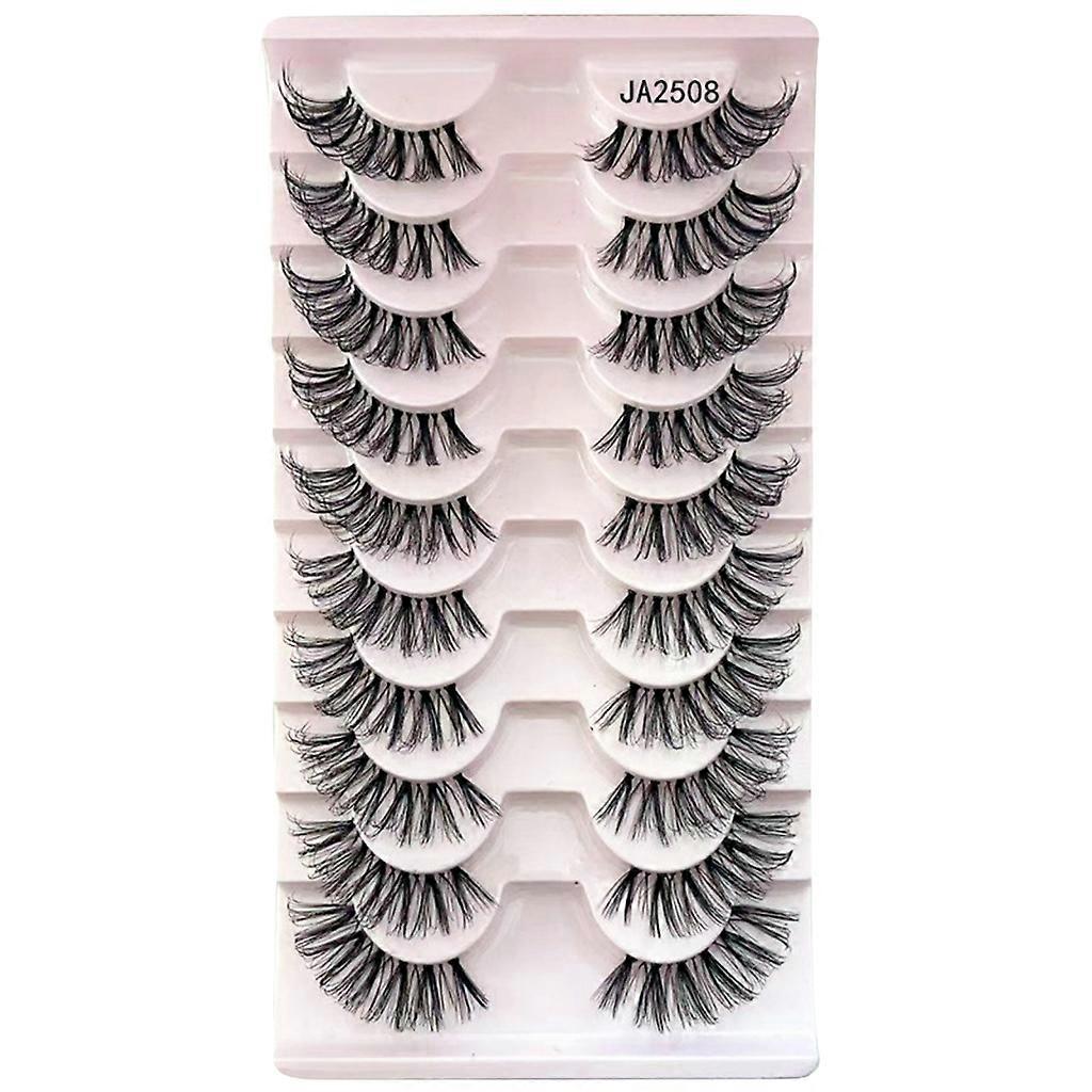 Natural Half Lashes Short Wispy Lashes Pack Soft Strip Fake Half Eyelashes