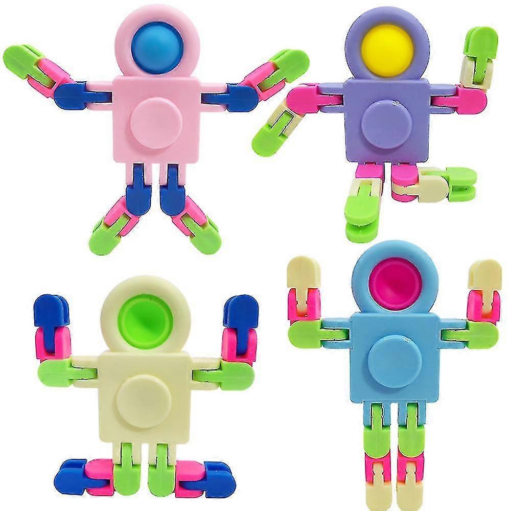 1pcs Spaceman Fingertip Spinner Finger Hand Spinning Focus Toy With Deformable Chain (random Color)