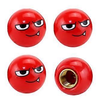 4 Pcs Bola Redonda Válvula de Pneu Tampa de Pneu Criatividade Poeira À Prova de Roubo Decorativo