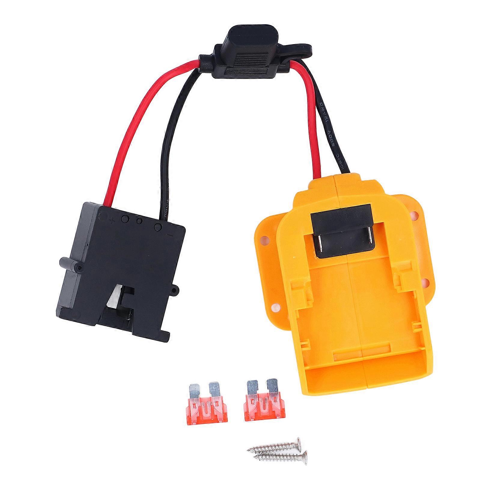 Power Tool Battery Adapter for DCB200 20V 18V Riding Toys Lithium Battery Converter with Wire Harness Connector Black Connector