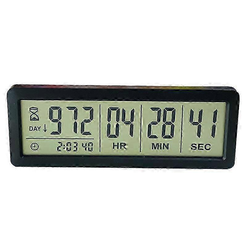 reusable Countdown Clock For Wedding Retirement Countdown Timer Baby Date, Black, 156*57.5*13mm