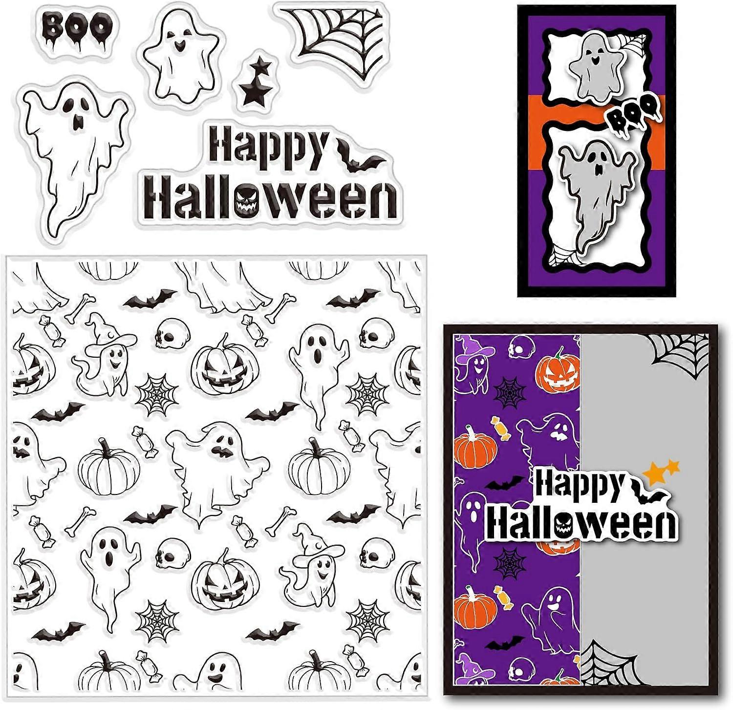 Custom PVC Plastic Clear Stamps for DIY Scrapbooking Photo Album Decorative Cards Making Pumpkin Pattern 160x110x3mm