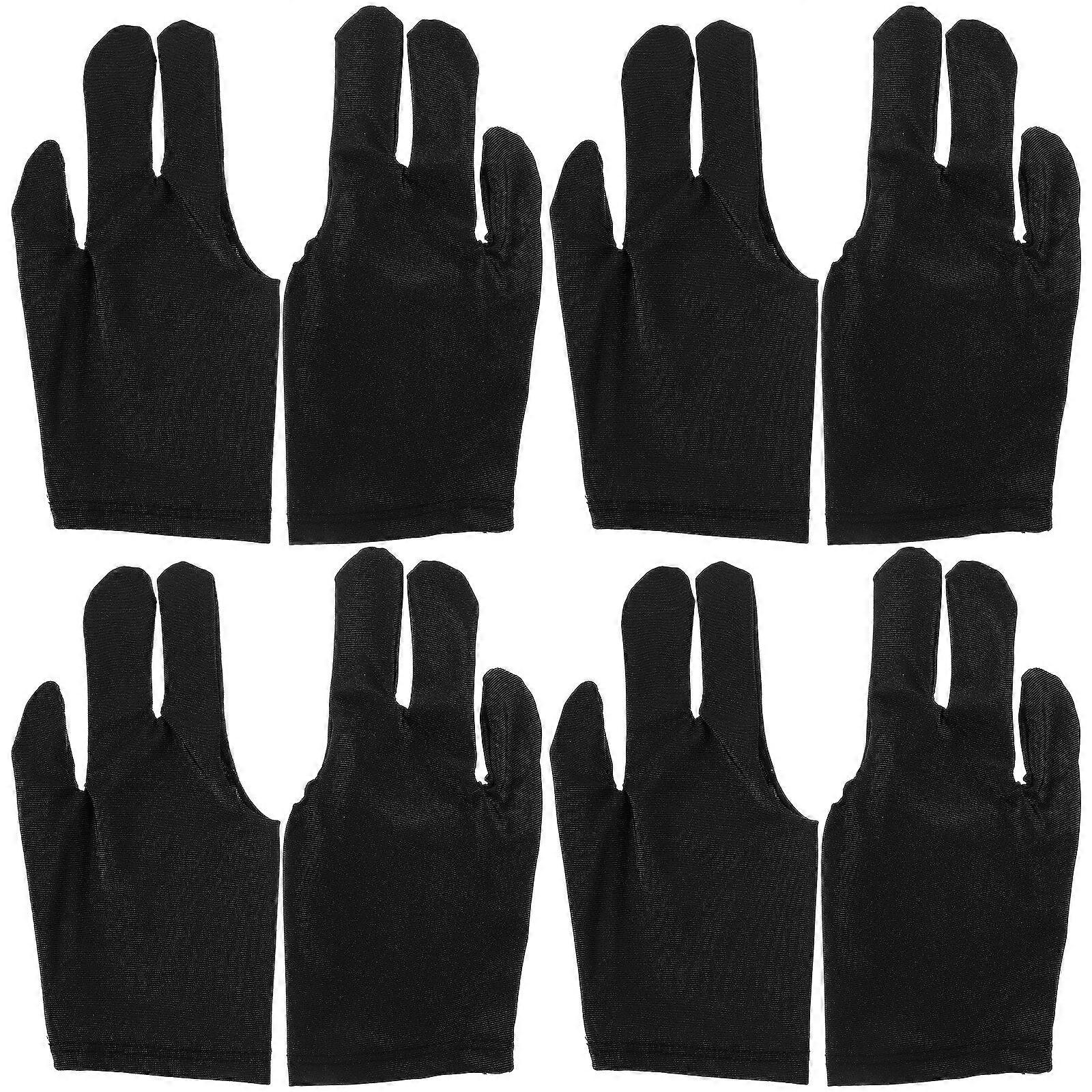 4 paires de gants de snooker Gants de sport de snooker Gants respirants de queue de snooker Gants de billard portables