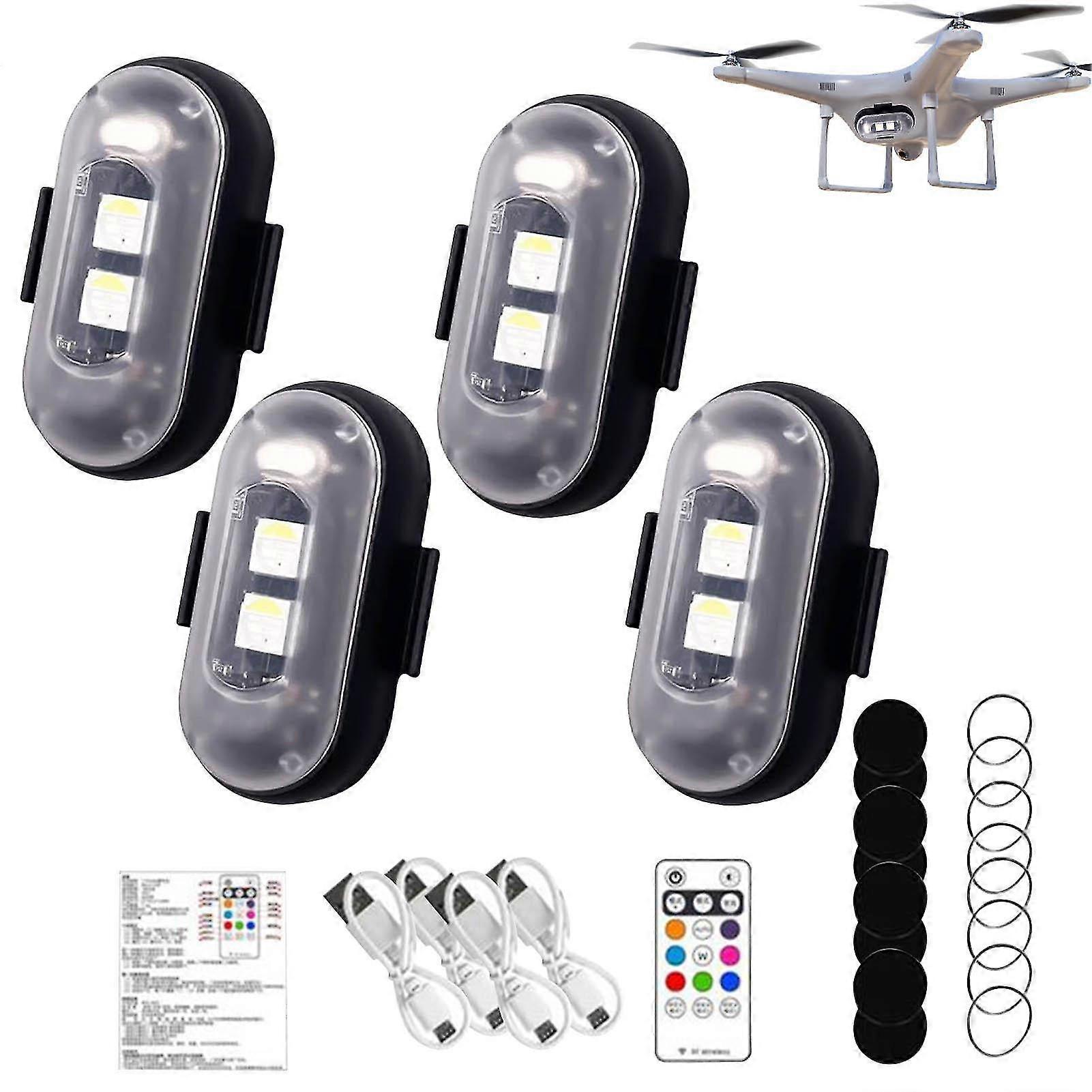 Motorcycles Flashing Light Battery Operated Aircraft Flashing Light With Remote Controller Drone Strobe Lights Night Warning