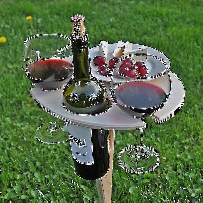 Fällbart vinbord utomhus vinbord bärbart trävinglas vinbord utomhus picknick strandxxd002 (bättre) Tw