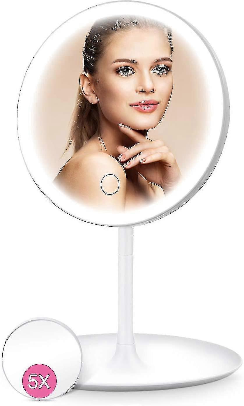 Illuminated Vanity Mirror, Led Vanity Mirror With 5x