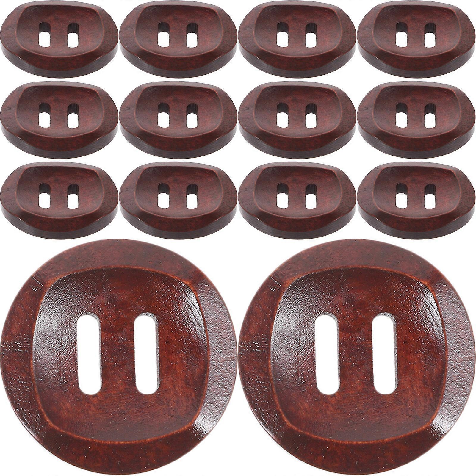 25Pcs Vintage Buttons Wood Sewing DIY Buttons Wooden Crafting Button DIY Button Materials