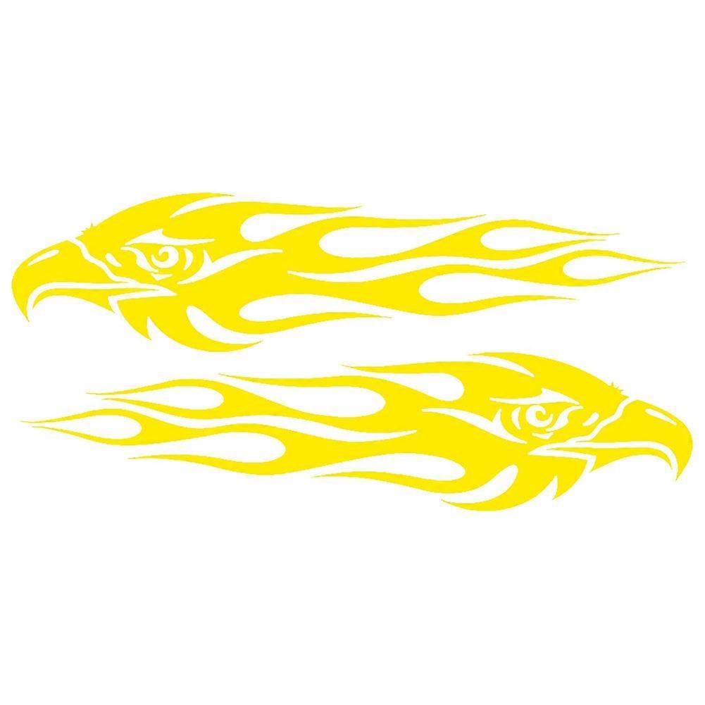 2Pcs Eagle Flame Car Vehicle Motorcycle Reflective Decals Sticker Decoration