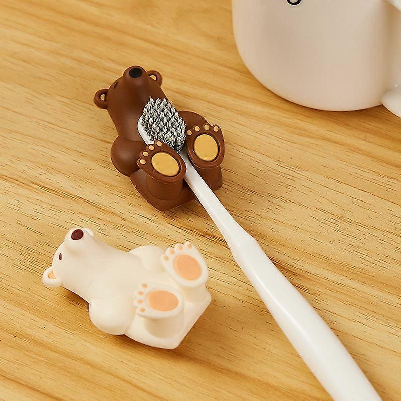 Cartoon Bear Toothbrush Rack Suction Cup Wall Mounted Toothbrush Holder