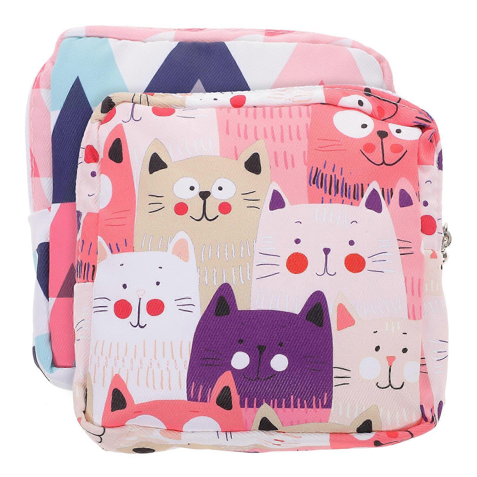 2 Pcs Bag Organizer Purse Small Items Storage Pouches Menstrual Liner Pads Pouch Sanitary Napkin Storage Container Tampon Pad