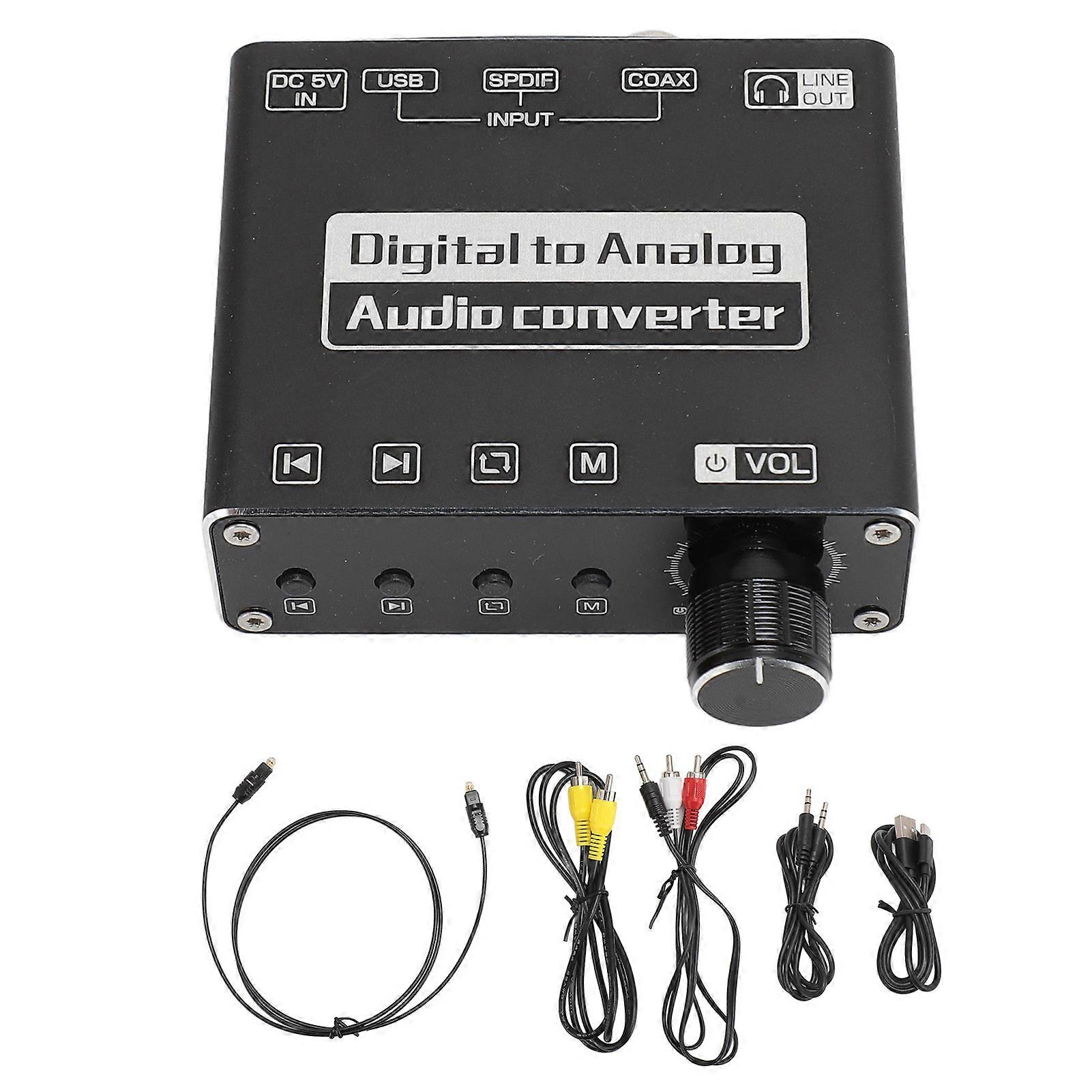 Digital to Analog Sound Converter Bluetooth 5.1 Optical to Analog Adapter for Phone Tablet Computer TV Speaker
