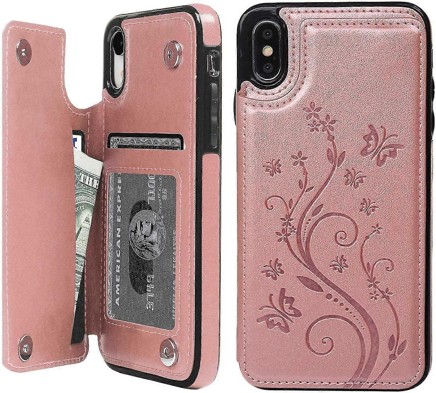 Iphone Xr Pu Leather Protective Cover Cell Phone Case, Phone Case With Stand Function And Magnetic Snap