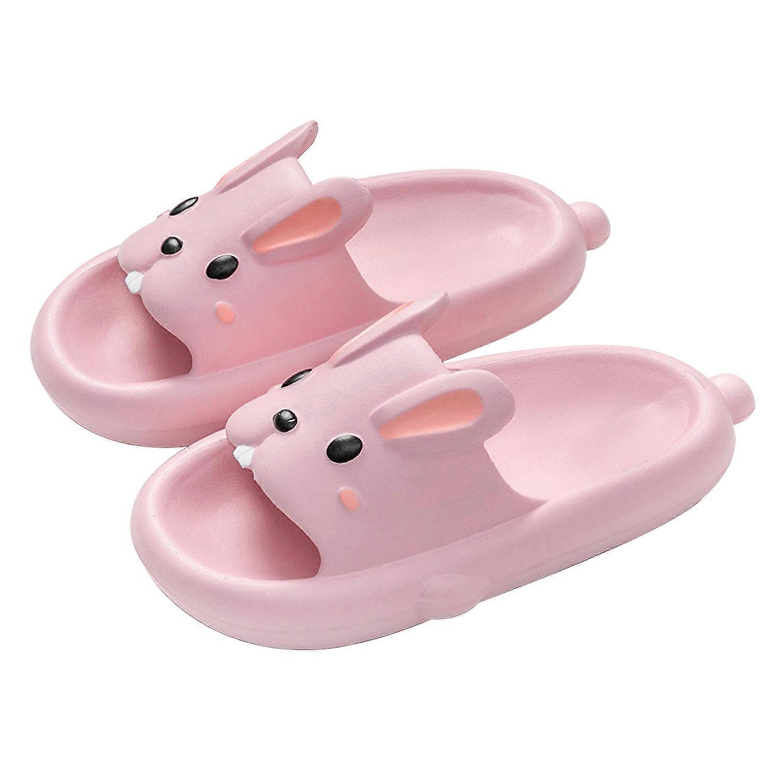 חדש חם בנות נעלי בית ארנב ארנב כריות נעלי בית שקופיות פתוח בבוהן סנדלים נעליים נוחות