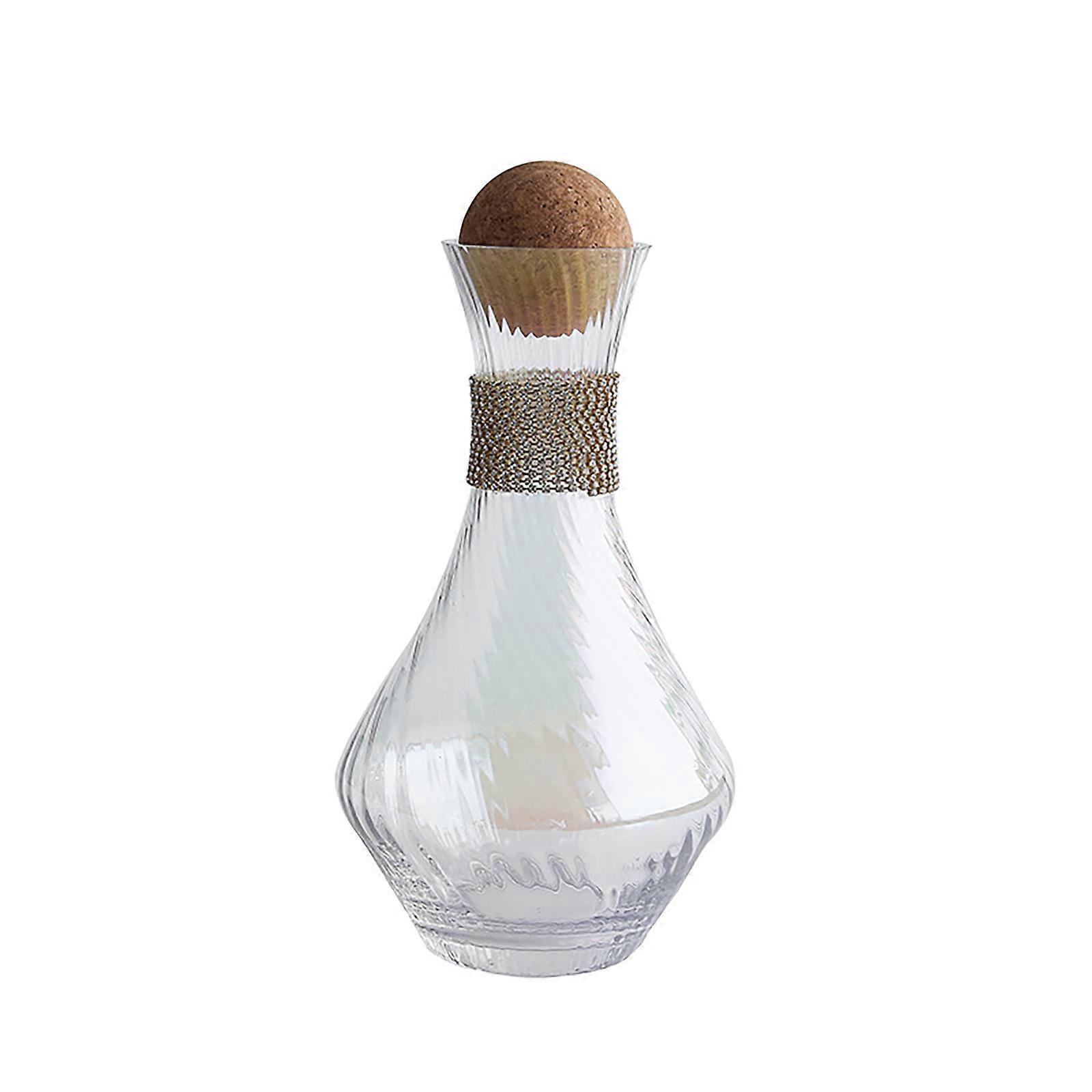 Glas Weinkaraffe mit stiellosem Weinglas, Weinzubehör, Ideengeschenk für Weinliebhaber
