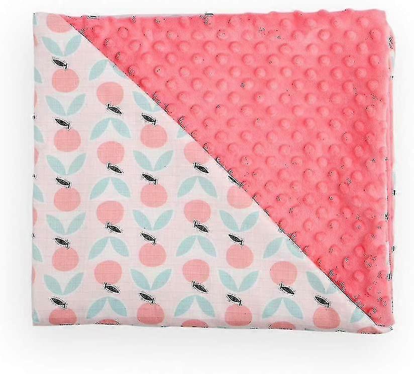 Breathable, Soft, Warm And Comfortable Blanket, Green Leaf And Orange 80*100cm High Quality