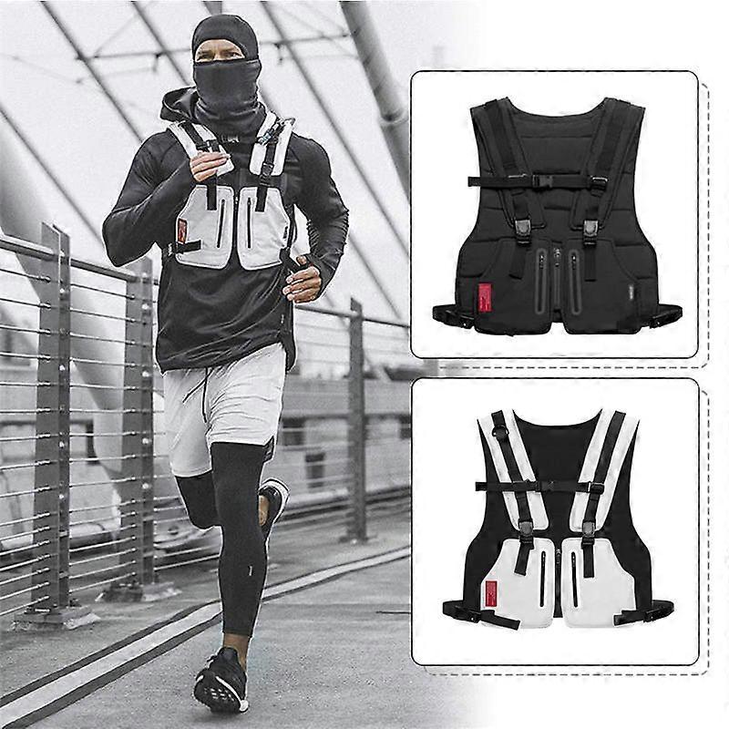 Sac De Poitrine Tactique MiOYOOW – Imperméable, Plusieurs Compartiments, Bandoulière Réglable, Pour Rando, Vélo, Gym, Noir Ou Kaki