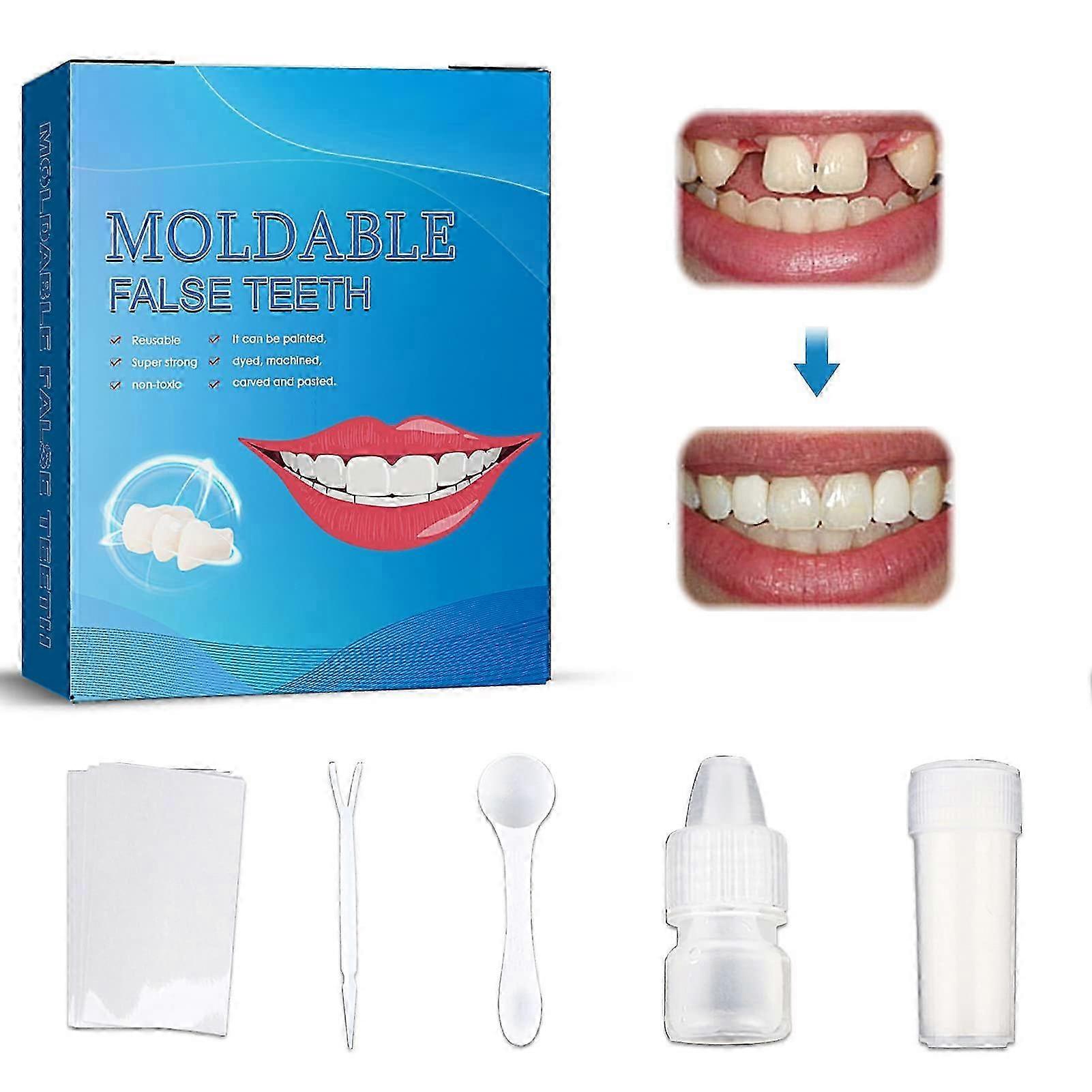 Temporary dentures, restorative dental glue, dentures dentures, temporary tooth repair kit for fixing missing broken teeth