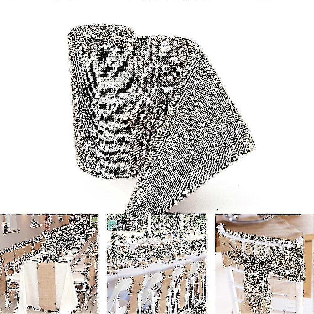 275cm Vinta Table Wedding Table Runner Jute Rat Roll