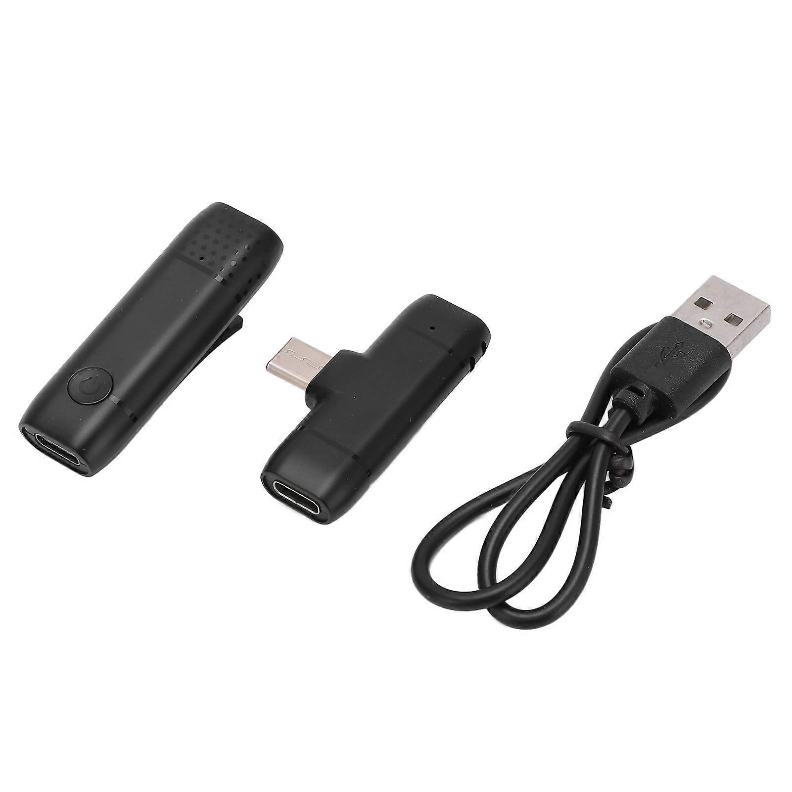 2.4G Wireless Lavalier Microphone - Plug & Play, Noise Reduction for Android Live Streaming