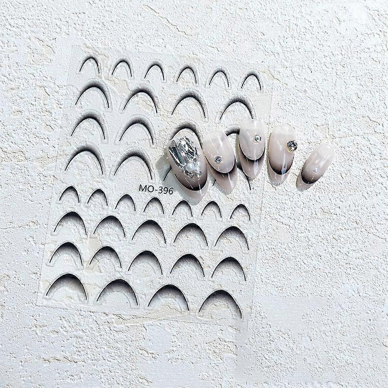 Mixed Size French Gradient Line Nail Art Stickers Tip Nail Decals Sliders Manicure Accessories For DIY Nail Art Decorations