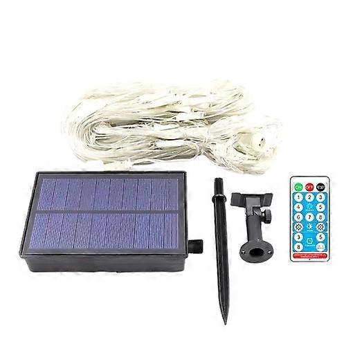 Nnetm Radiant Nightfall: 192 Led Solar Lights On Transparent Wire Awo19463