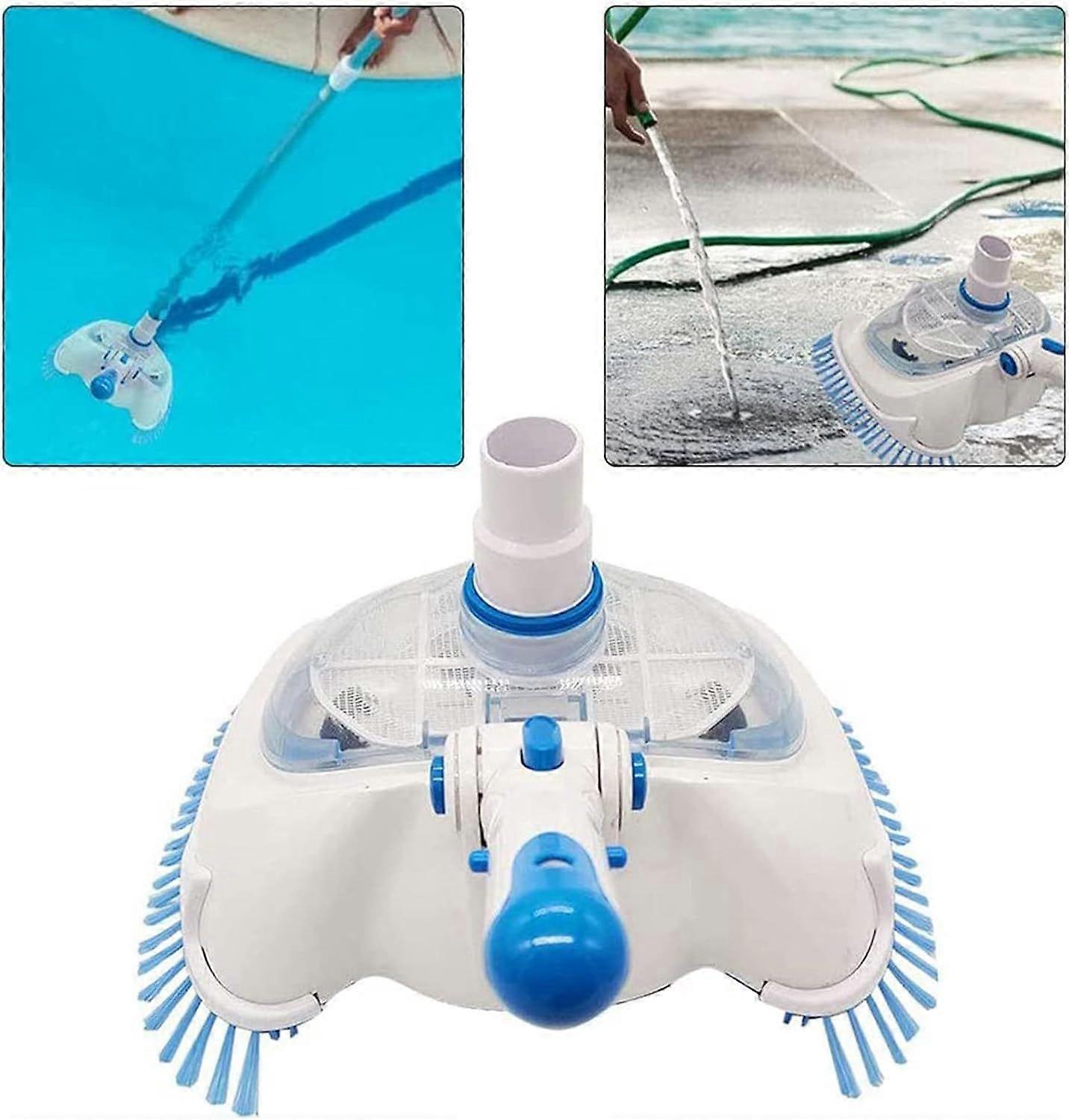 Pool vacuum cleaner head, pool cleaning brush head, pool cleaning and maintenance tools