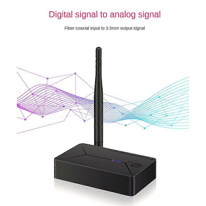 DC 5V Wireless Audio Bluetooth 5.0 Transmitter Adapter 3.5Mm Coaxial Optical Fiber Input for TV PC
