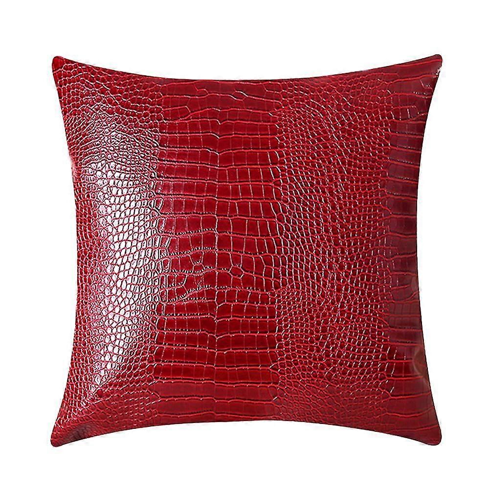 Pu Color  Pattern Pillow Cover Modern Style