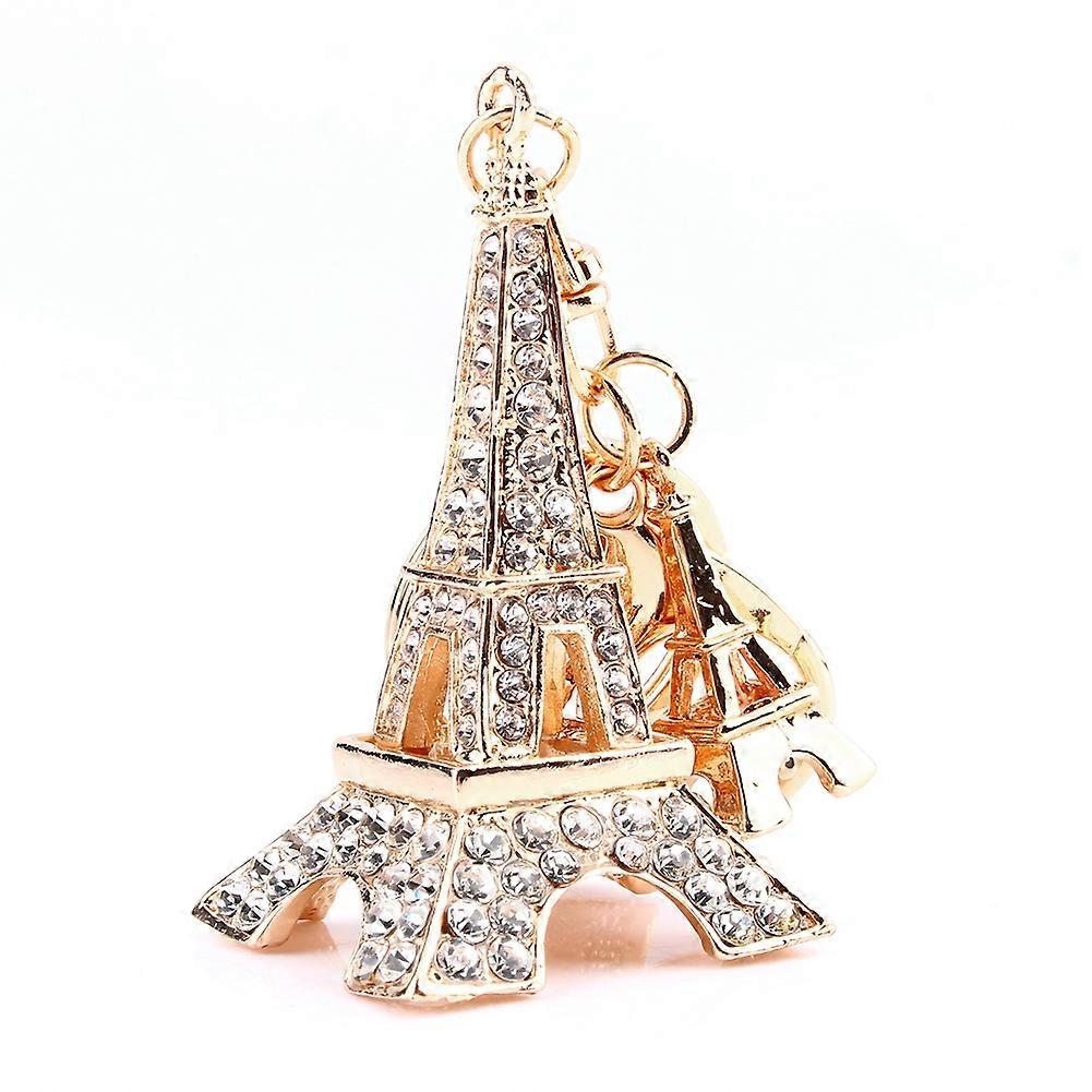 Eiffel-torony strasszok kulcstartó medál táskához