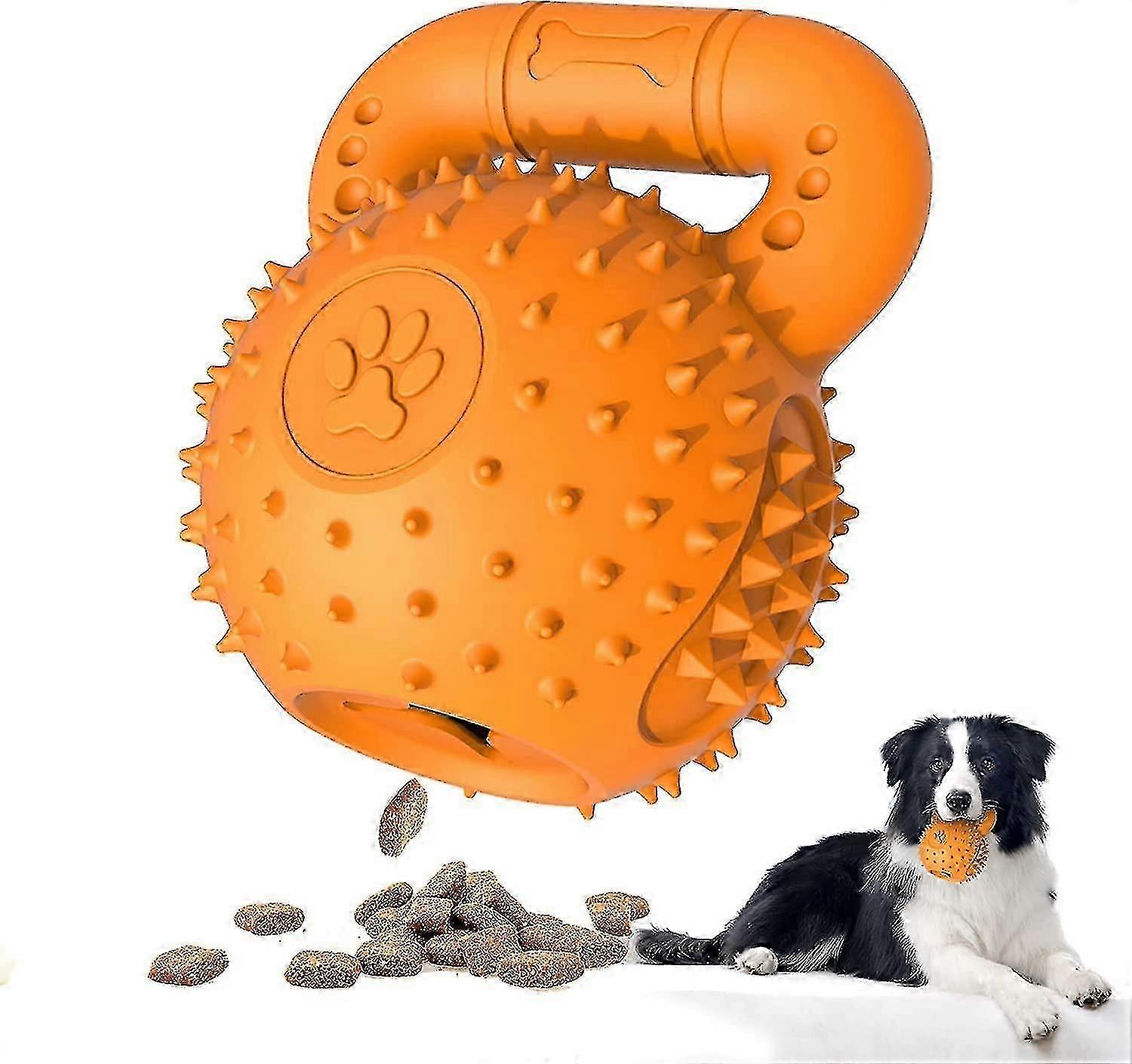 Indestructible Dog Chew Toy For Aggressive Chewers, Natural Rubber Dog Chew Toy Snack Dispenser,  Interactive Dog Toy Treat Dispensing